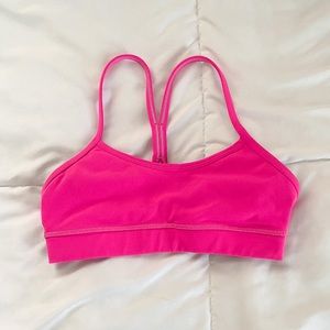 Lululemon Hot Pink Flow Y Bra!